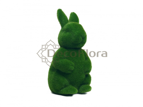 Фигура кролика из мха 25см зеленый 